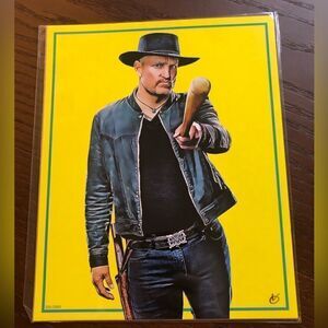 Signed Fan Art Print NIP LE Woody Harrelson Zombieland Cowboy